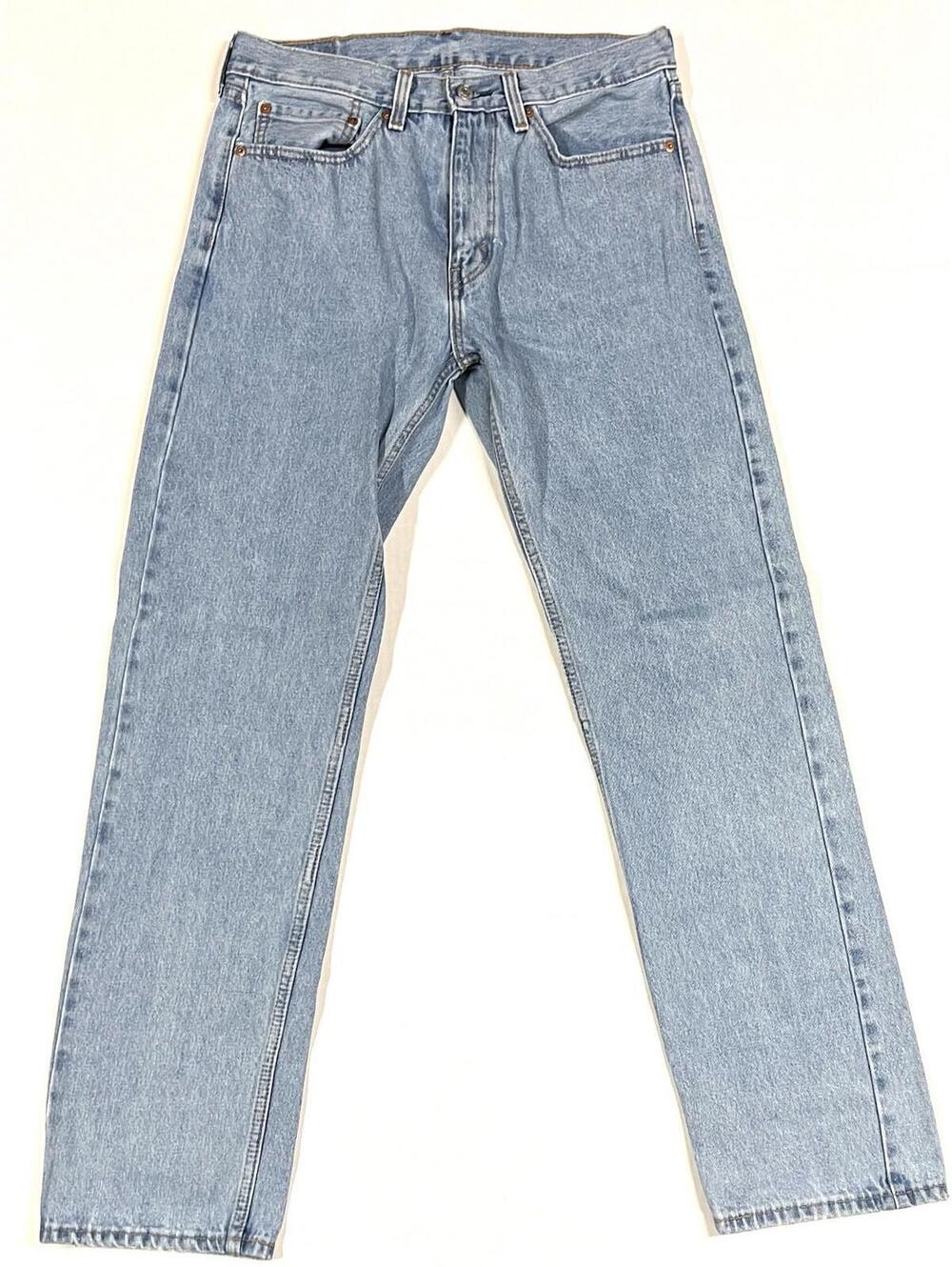 Lot of 2 Levi's 505 Regular Fit Blue Jeans Men’s Size 34 x 34 Denim Light Dark - Picture 5 of 12